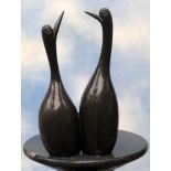Sculpture: Alfred Matuke, Together We Stand, Springstone, Unique, 37cm high by 22cm wide by 12cm