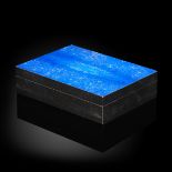 Interior Design/Minerals: A lapis lazuli veneered box (top only), 4cm high by 16cm wide by 12cm