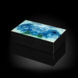 Interior Design/Minerals: A large marble box, the top veneered with shattukite, 6cm high by 21cm