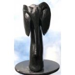 Sculpture: Andamiyo Chihota, Dancing Elephant, Springstone, Unique, 52cm high by 22cm wide by 22cm