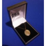 Antique 9ct gold locket and chain