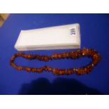 Amber necklace 22" long