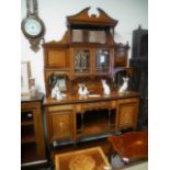 Edwardian inlaid sideboard with back