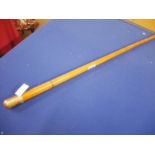 Victorian Malacca cane, gold top sword stick