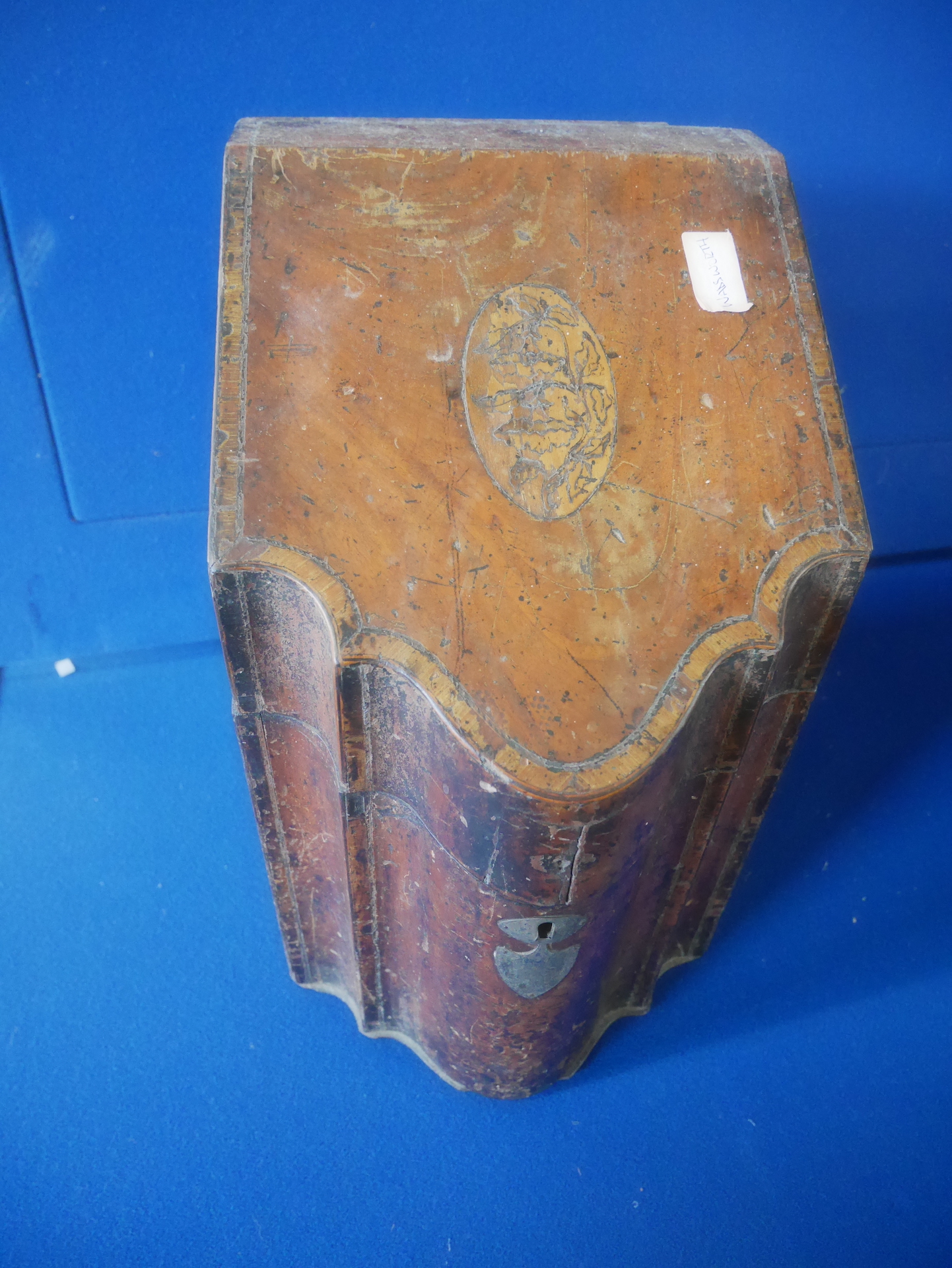 Antique Mahogany and inlaid knife box