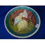 37cm Antique painted plate