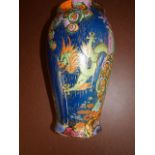 Crown Devon Lustre Dragon vase 22cm
