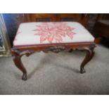 Victorian mahogany dressing stool