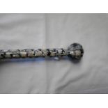 Rare Antique ABALONE covered walking stick