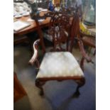 10 Mahogany dining chairs and dining table 43" x 8'