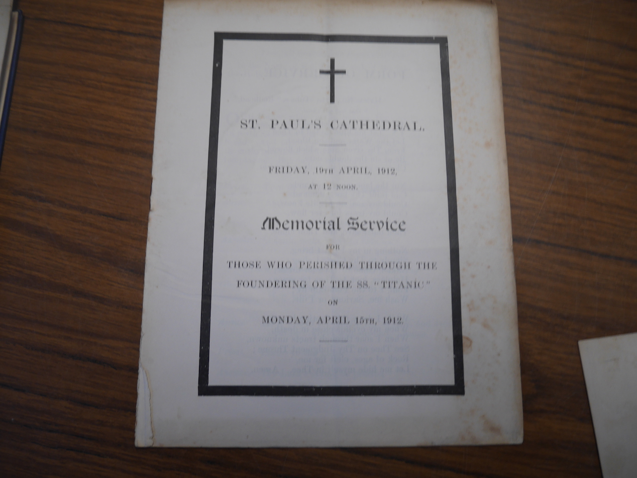 Memorial Programmes from St Paul's Cathedral SS Titanic, Queen Victoria, Kind Edward VII etc - Image 5 of 12