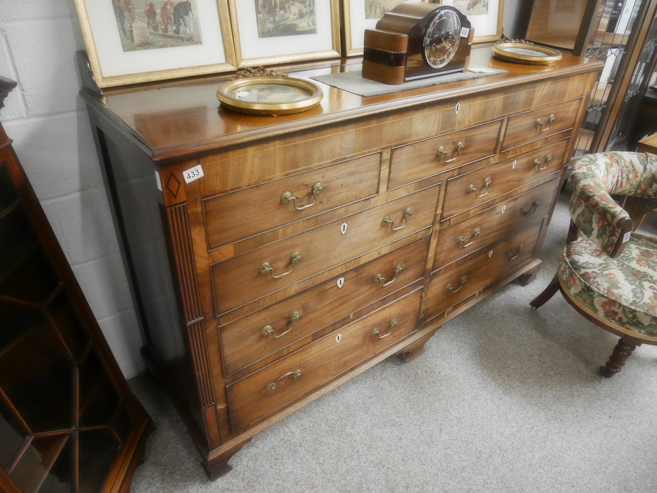 Antique Mahogany blanket chest 5'9 x 22 x 42 h