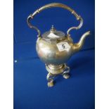 Silver plated spirit kettle