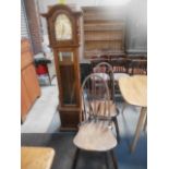 Grandmother clock and 2 x chairs