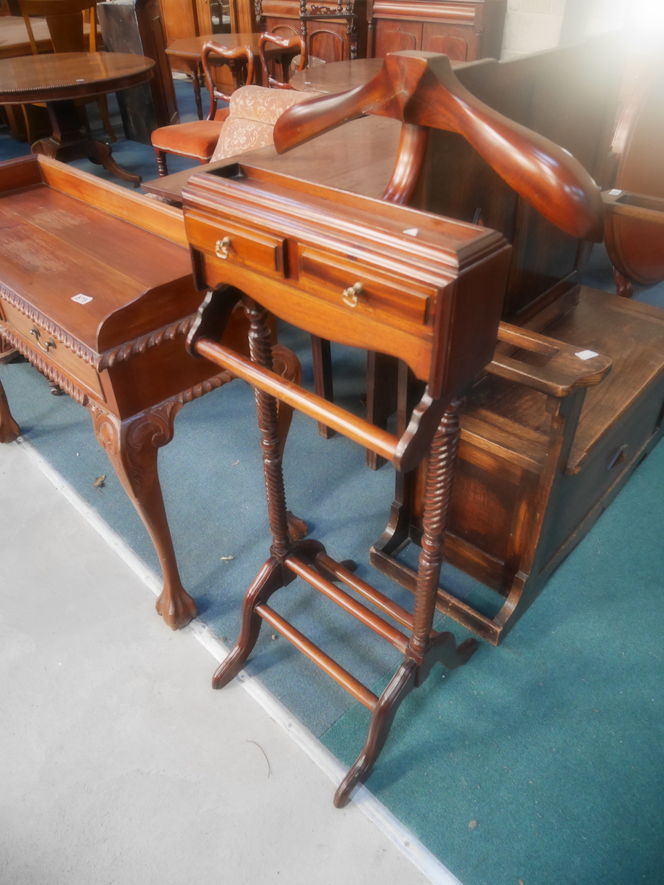 Mahogany trouser stand