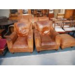 4 pce leather suite