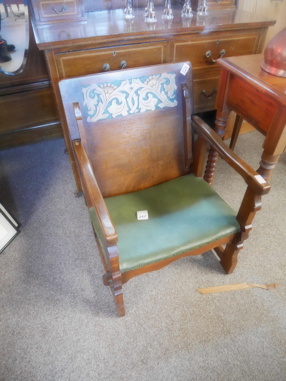 Oak chair/table