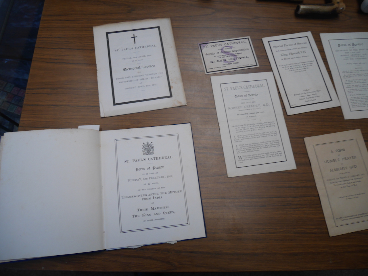 Memorial Programmes from St Paul's Cathedral SS Titanic, Queen Victoria, Kind Edward VII etc - Image 9 of 12