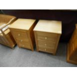 2 Yorkshire elm bedside cabinets (by Carthouse)