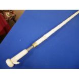 Victorian carved bone sword stick