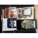 Silver 3 pennies etc