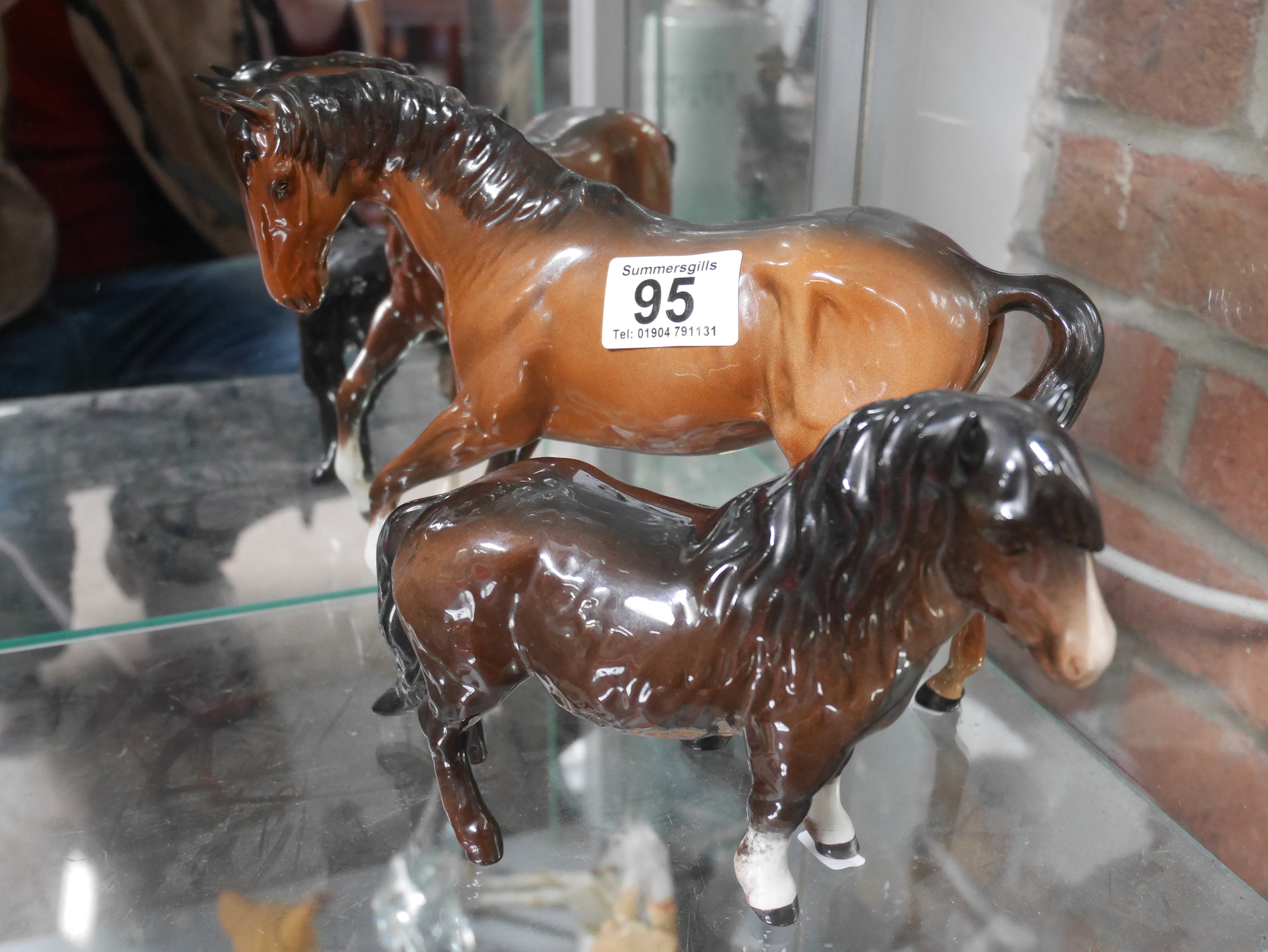 2 x Beswick horse figures