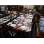 Repro. Mahogany regency style dining table