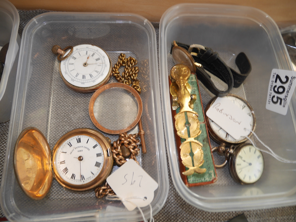 Gold and silver pocket watches etc.