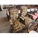 2 Edwardian armchairs