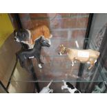 Beswick dog, foal, and cow