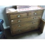 Antique oak 4ht chest