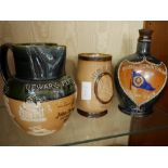 3 Doulton advertising jugs