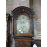 Mahogany antique Grandfather clock, brass face by Joseph Bowles of Winbourn
