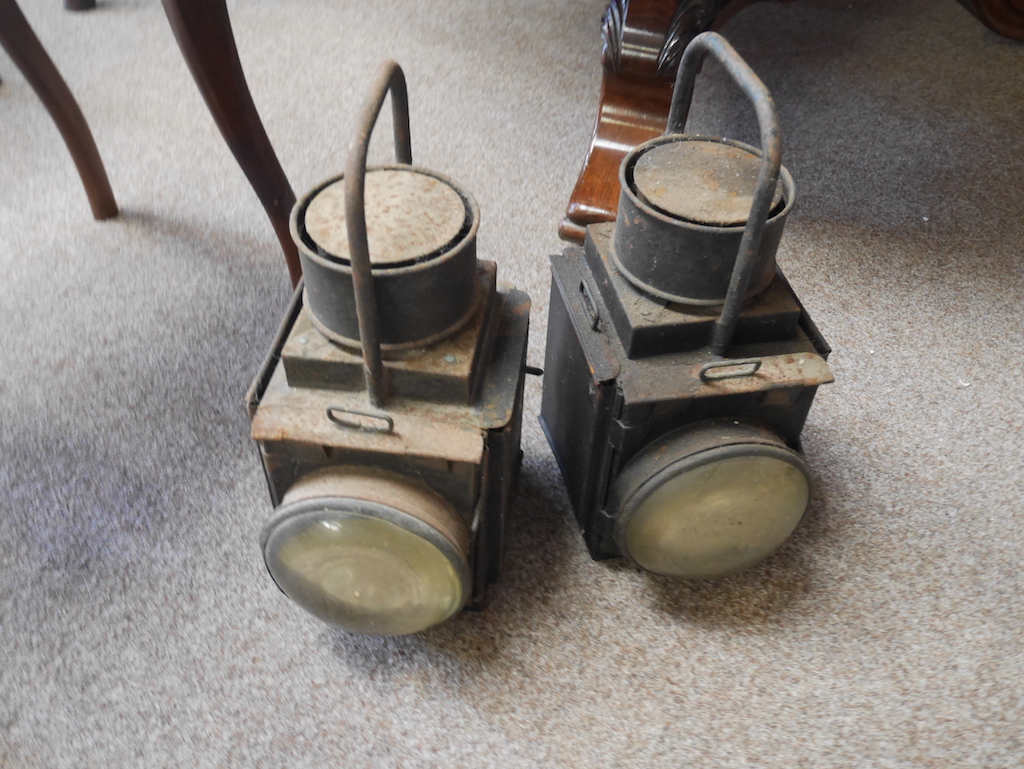 A Pair of Railway Lamps