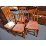 4 Oak dining chairs