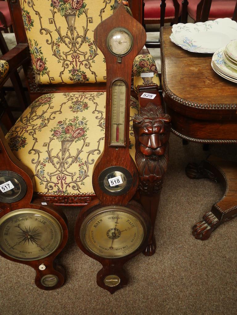 Antique banjo barometer