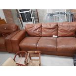 Leather sofa and chair