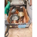 1 box of copper and brass kitchen
