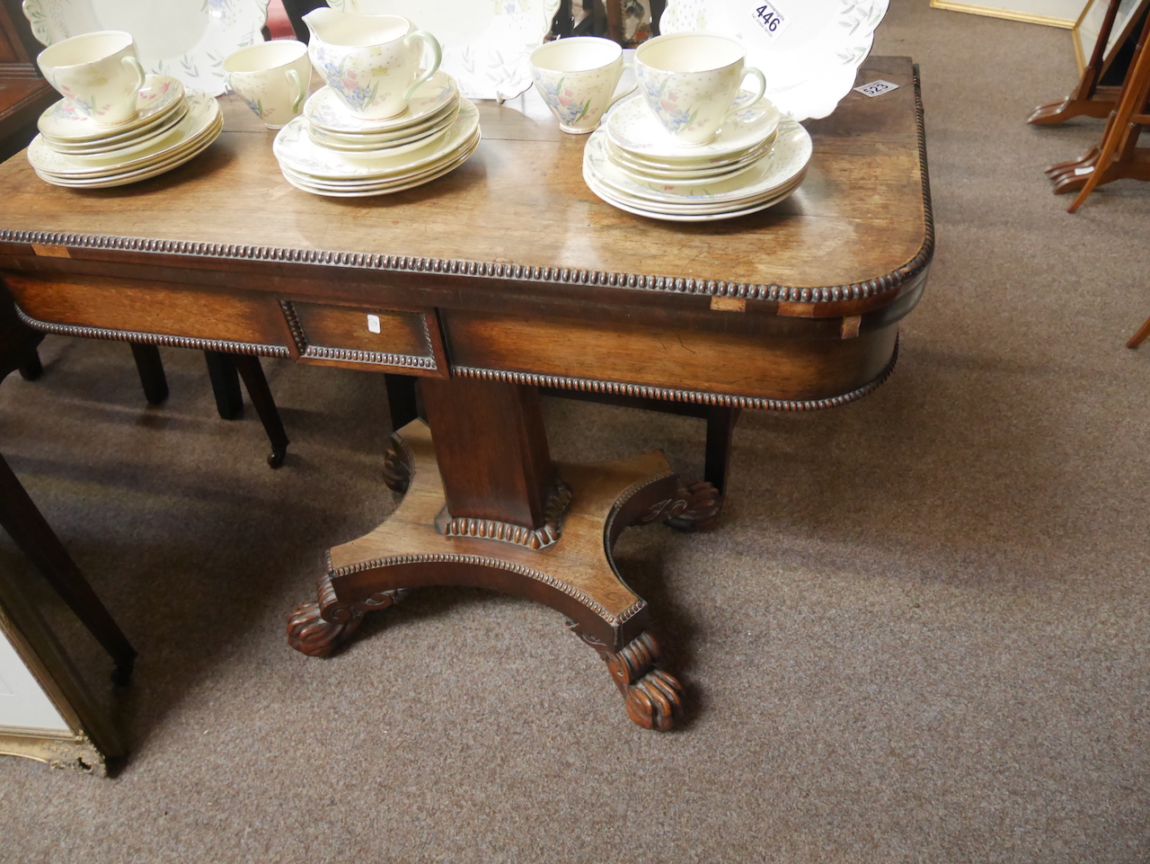 Regency rosewood games table