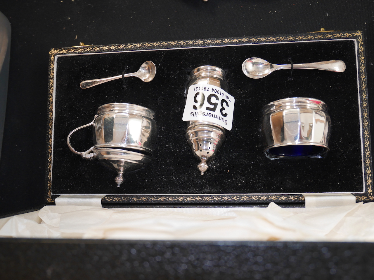 Silver cruet set