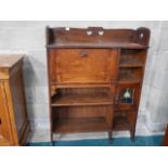 Oak Art Nouveau style writing cabinet