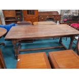 Oak refectory dining table