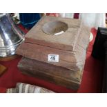 Wood block candlestick