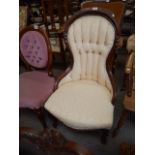 Victorian mahogany ladies chair