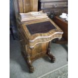 Victorian walnut davenport