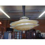 Glass ceiling lamp Rings of Saturn
