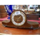 Wooden deco style mantle piece clock