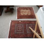 2 x brown rugs
