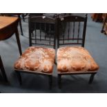 Pair of Edwardian bedroom chairs