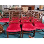 9 Dining chairs and 1 swivel chair